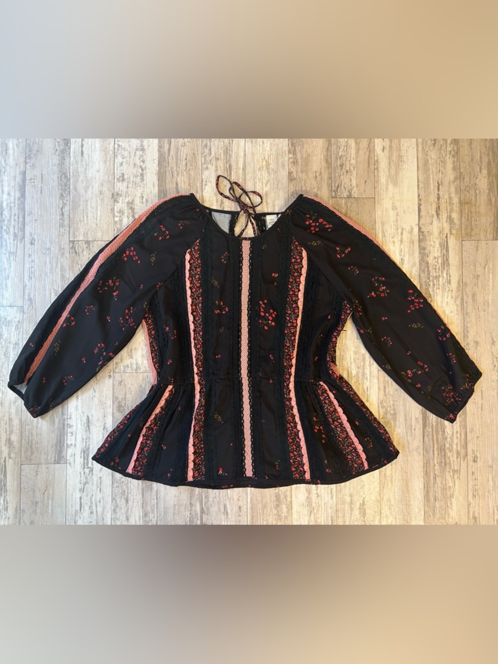 Anthropologie Seen Worn Kept Annemette Peplum Floral Blouse - Picture 11 of 16